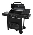 Gassgrill 4 brennere og sidebrenner svart - Grillexpert